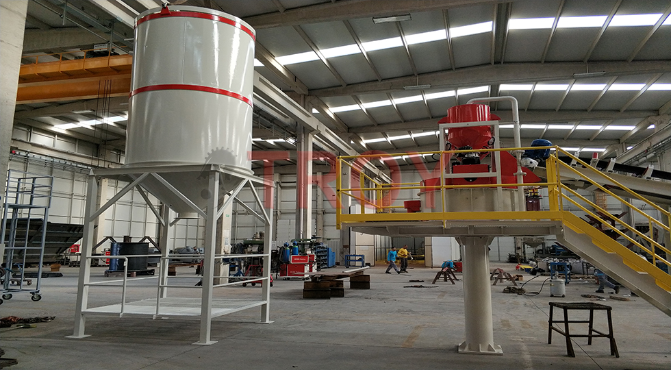 Stationary Concrete Batching Plant High Capacity Troy Makine